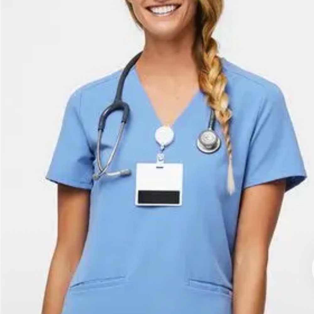 Ceil Blue Casma Figs Scrub Top